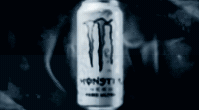 Monster Energy Drink Can And Skull GIF