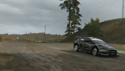 Monster Energy Rally Car On Dirt Road GIF