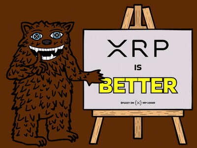 Monster Holding Sign Saying XRP Is Better GIF