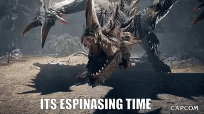 Monster Hunter Video Game Dragon Saying It's Espinassing Time GIF