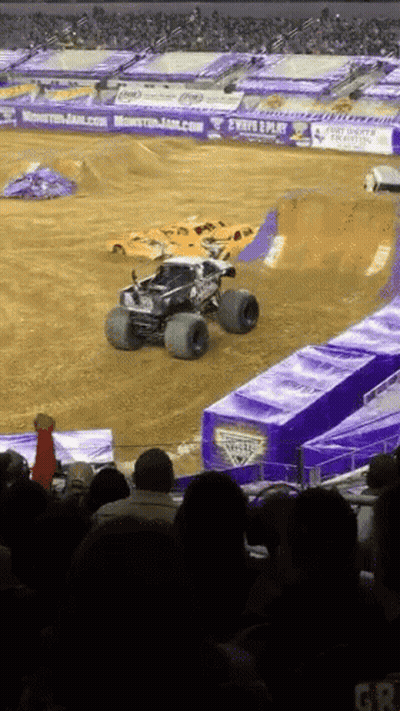 Monster Jam Event Watched By Crowd GIF