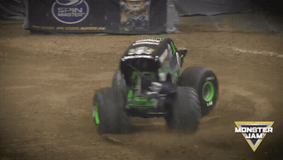 Monster Jam Truck On Dirt Track GIF
