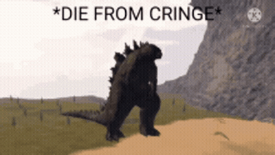 Monster Saying Die From Cringe GIF