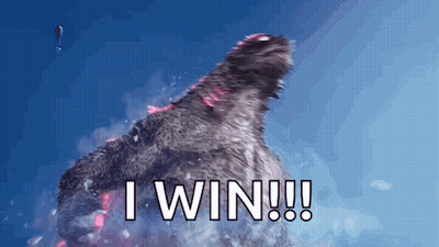 Monster Saying I Win GIF