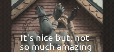 Monster Saying It's Nice But Not So Much Amazing GIF