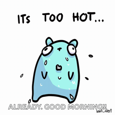Monster Saying It's Too Hot GIF