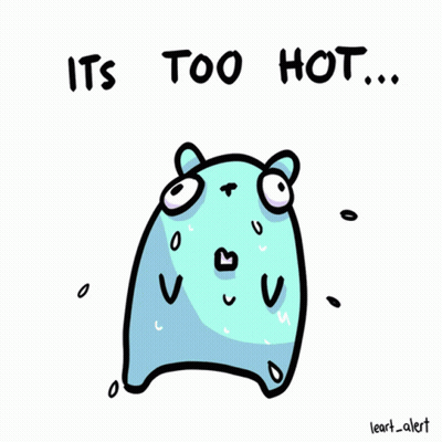 Monster Saying Its Too Hot GIF