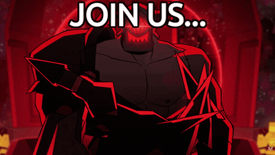 Monster Saying Join Us GIF