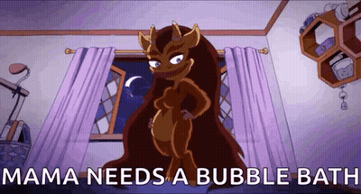 Monster Saying Mama Needs A Bubble Bath GIF