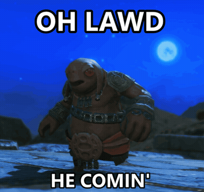 Monster Saying Oh Lawd He Comin GIF