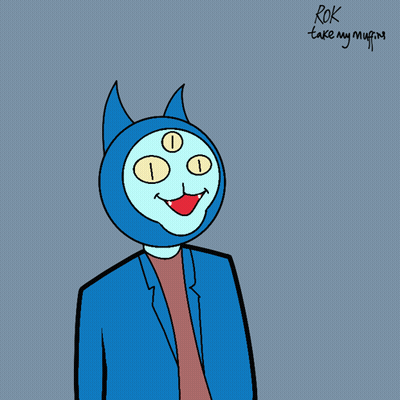 Monster Saying Rok Take My Muffin GIF