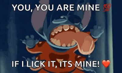 Monster Saying You Are Mine If I Lick It GIF