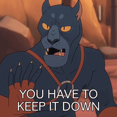 Monster Saying You Have To Keep It Down GIF