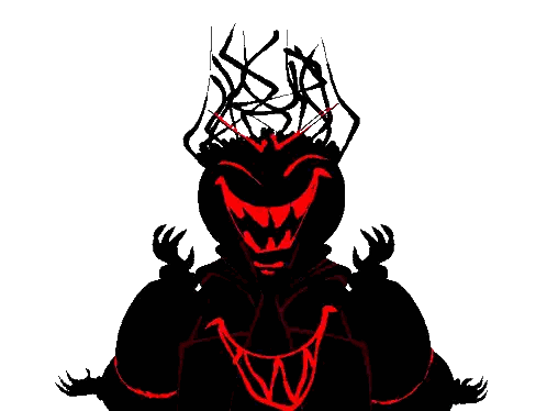Monster Silhouette With Crown Sticker