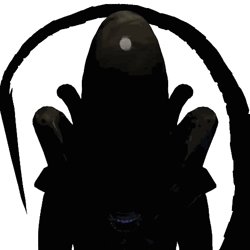 Monster Silhouette With White Spot Sticker