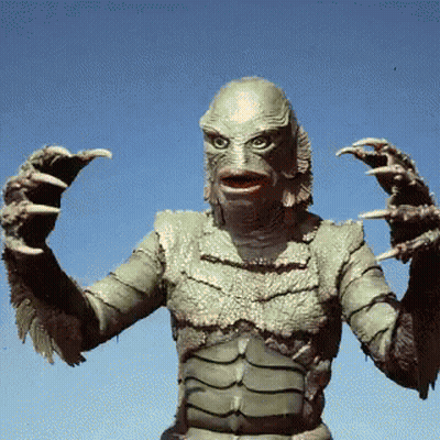 Monster Statue With Blue Sky GIF