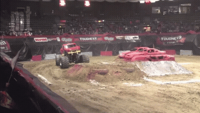 Monster Truck Dirt Track Toughest Sign GIF