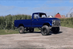 Monster Truck Ford Highboy Lift GIF