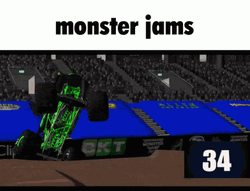 Monster Truck Jams Spinning Trick GIF