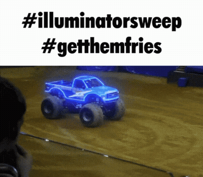 Monster Truck On Dirt Track #Illuminatorsweep #Getthemfries GIF