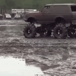 Monster Truck On Mud GIF