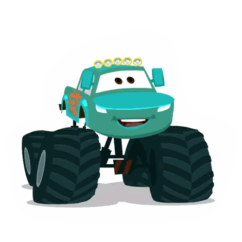 Monster Truck With Thunder Sticker