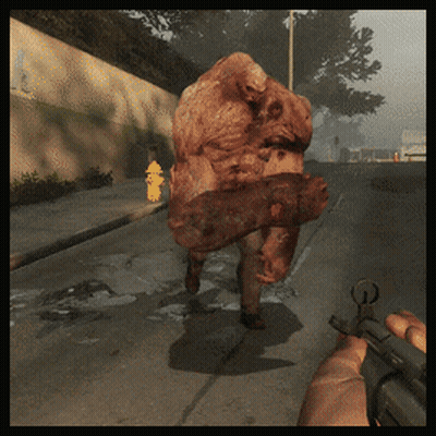 Monster Walking Down Street GIF