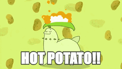 Monster Want To Eat Hot Potato GIF