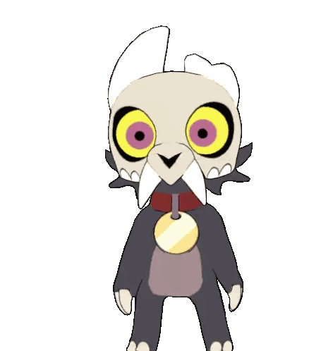 Monster With Big Yellow Eyes And Sharp Teeth Sticker
