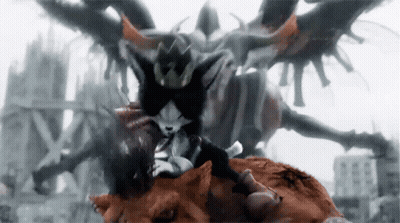 Monster With Crown Attacking Fox GIF