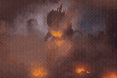Monster With Fire Coming Out Of Chest GIF