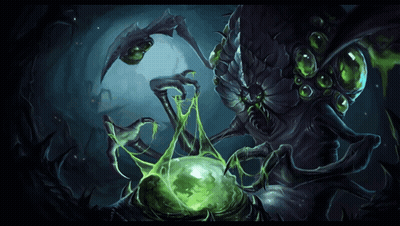 Monster With Green Eyes And Green Sphere GIF