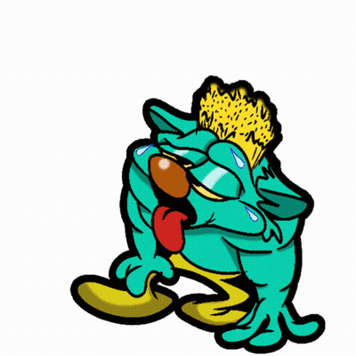 Monster With Hot Weather Text GIF
