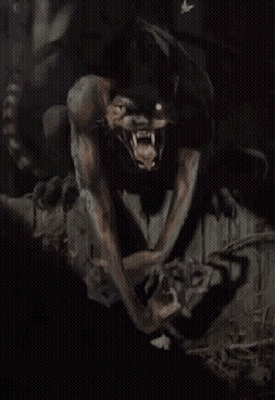 Monster With Mouth Open And Claws Out GIF