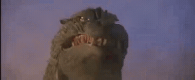 Monster With Mouth Open Close Up GIF