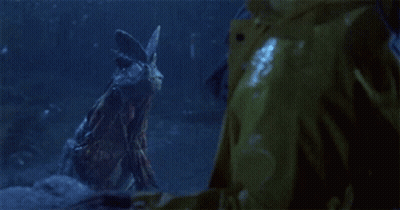 Monster With Mouth Open In Dark GIF