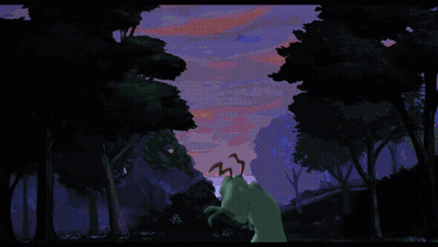 Monster With Open Mouth In Forest GIF