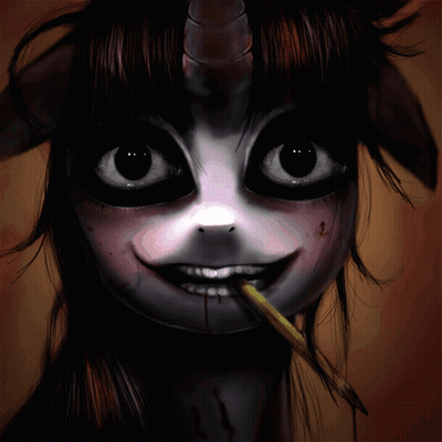 Monster With Pencil In Mouth GIF