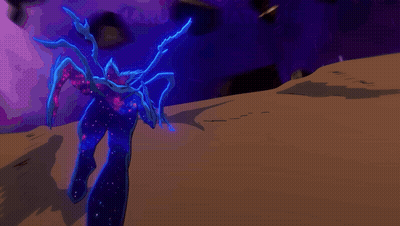 Monster With Person Shadow Behind GIF