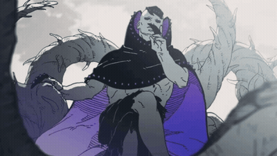 Monster With Purple Cape GIF
