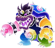 Monster With Purple Head And Rainbow Shell Sticker