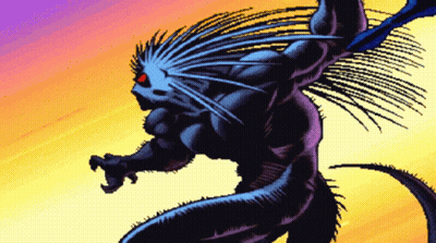 Monster With Red Eyes And Long Hair GIF