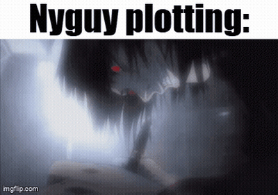 Monster With Red Eyes Nyguy Plotting GIF