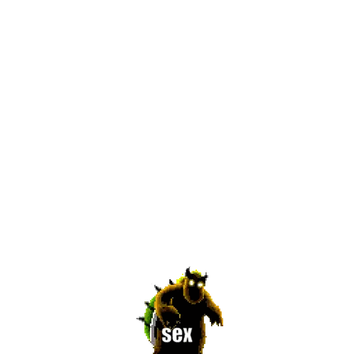 Monster With Sex Text Below Sticker