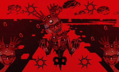 Monster With Skull In Center GIF
