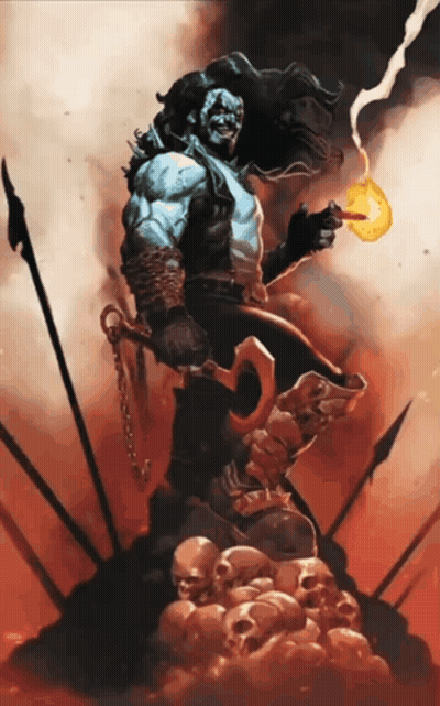 Monster With Sword And Flame GIF