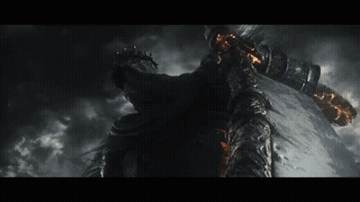 Monster With Sword And Shield In The Dark GIF