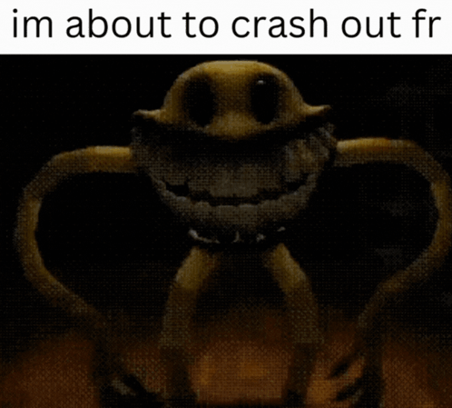 Monster With Text Im About To Crash Out Fr GIF