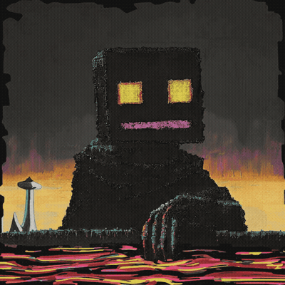 Monster With Yellow Eye And Pink Nose GIF