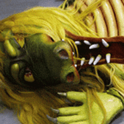 Monster With Yellow Hair GIF